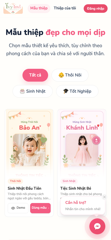 Chọn mẫu thiệp