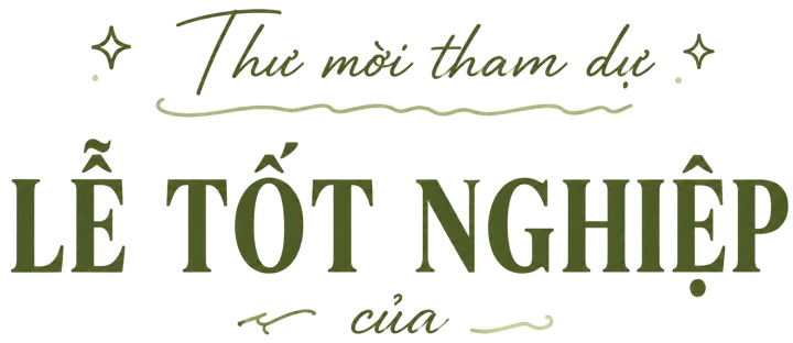 Thư mời tham dự lễ tốt nghiệp của