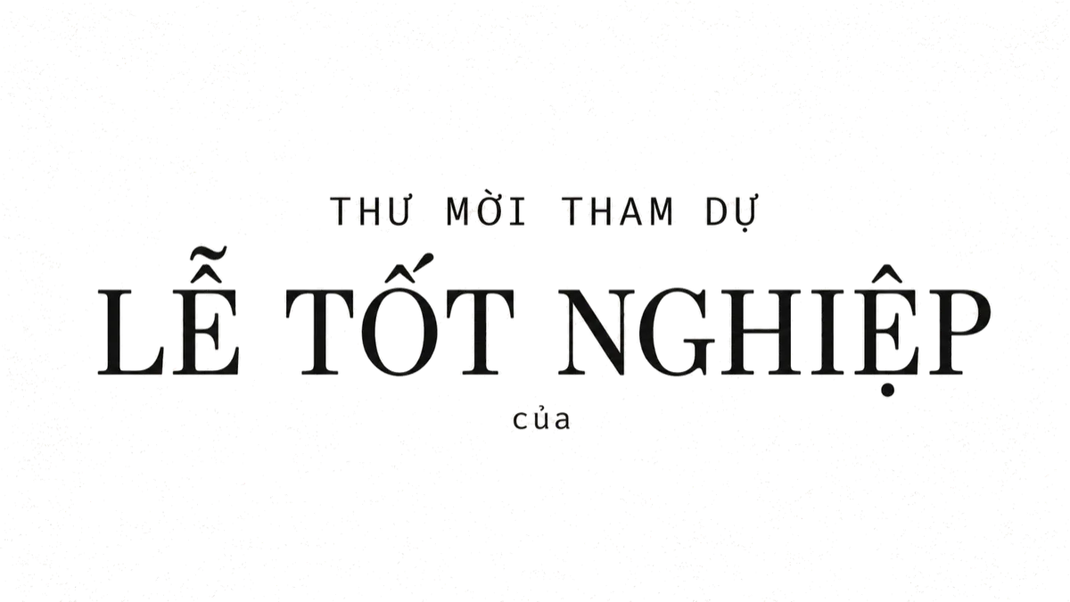Thư mời tham dự lễ tốt nghiệp của