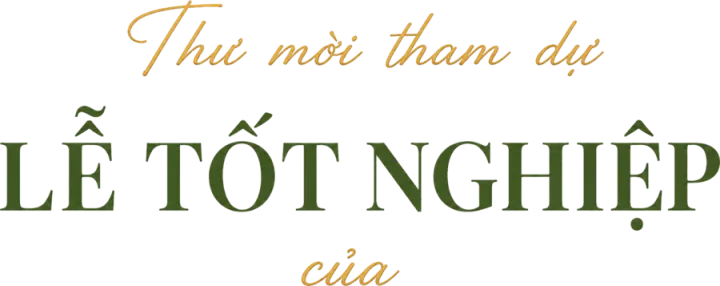 Thư mời tham dự Lễ Tốt Nghiệp